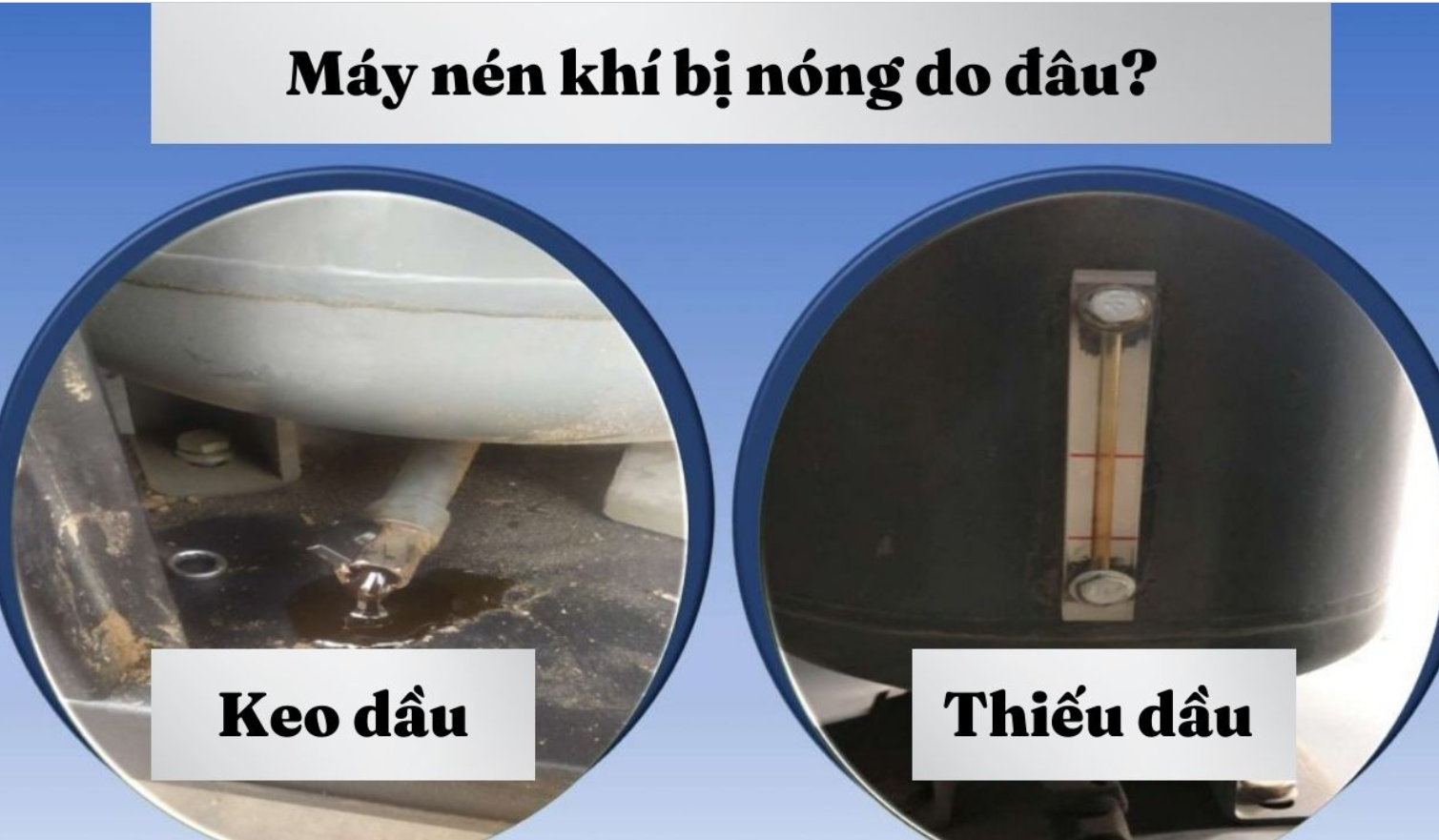 máy nén khí bị nóng do đâu