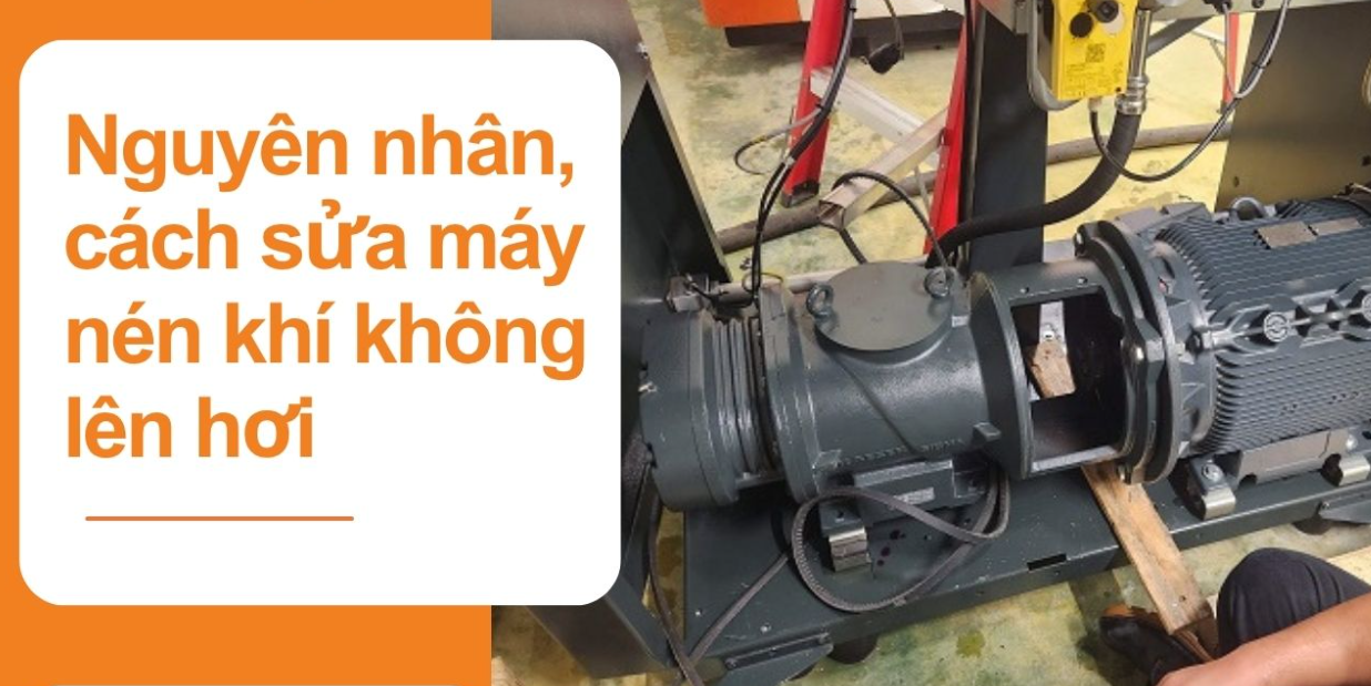 máy nén khí không lên hơi