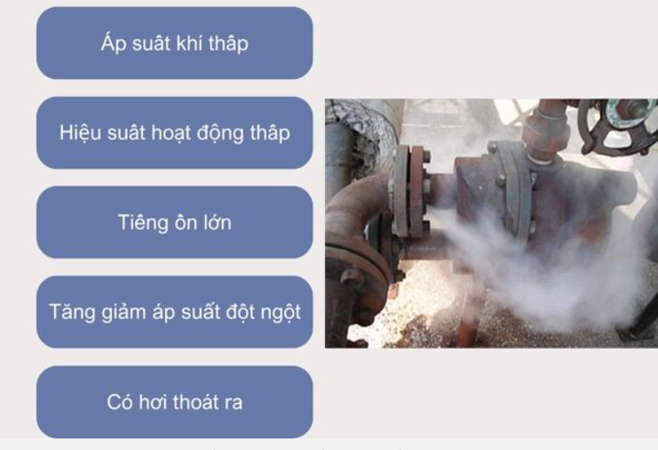 nguyên nhân máy nén khí bị xì hơi