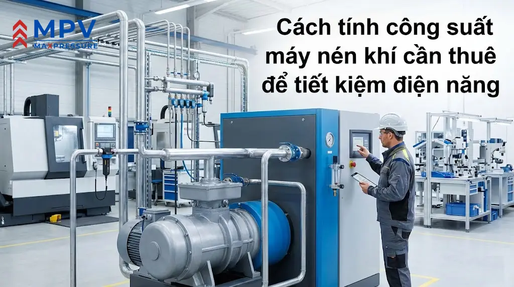 Cách tính công suất máy nén khí cần thuê & Tiết kiệm điện năng